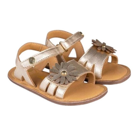 Sandalia Chetto Flor - Oro